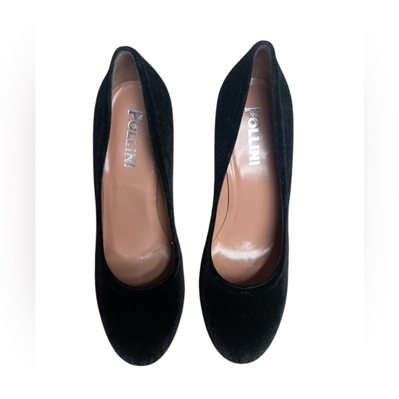 NWT Bianca Di Pollini Black Velvet Pump 6 - Picture 3 of 9